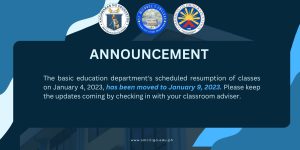Read more about the article BASIC EDUCATION DEPARTMENT’s scheduled resumption of classes