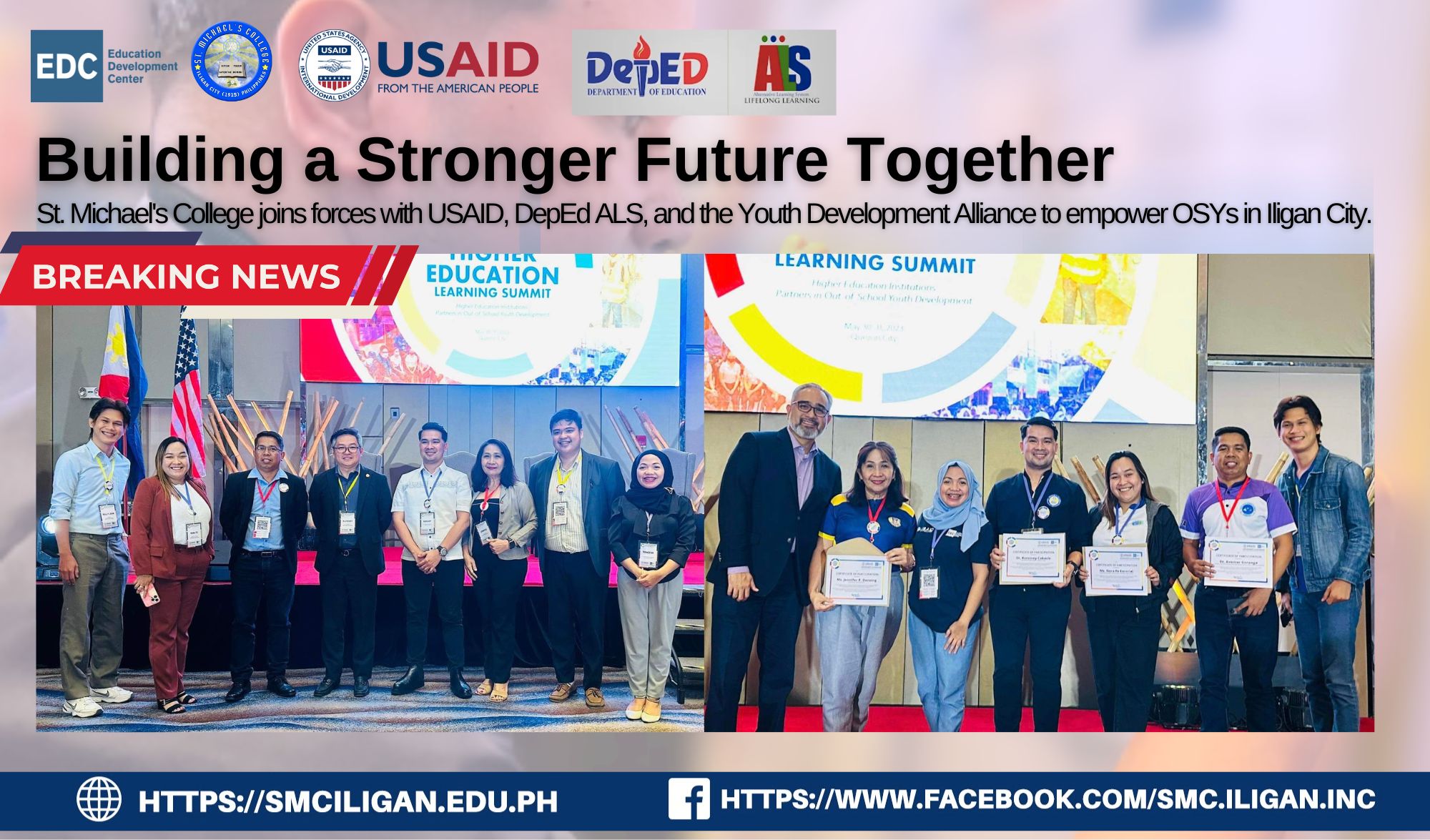 You are currently viewing ST. MICHAEL’S COLLEGE OF ILIGAN, INC. joins forces with USAID and Iligan City’s Youth Development Alliance