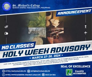 Read more about the article HOLY WEEK ADVISORY